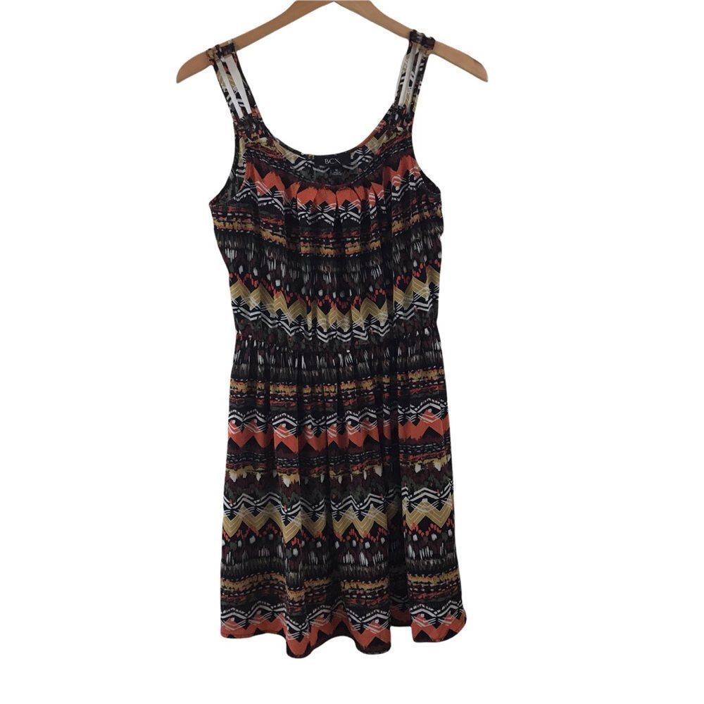 BCX Chevron print sleeveless dress size M